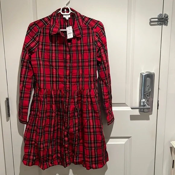 J Crew Tartan Print Dress - Picture 1 of 4